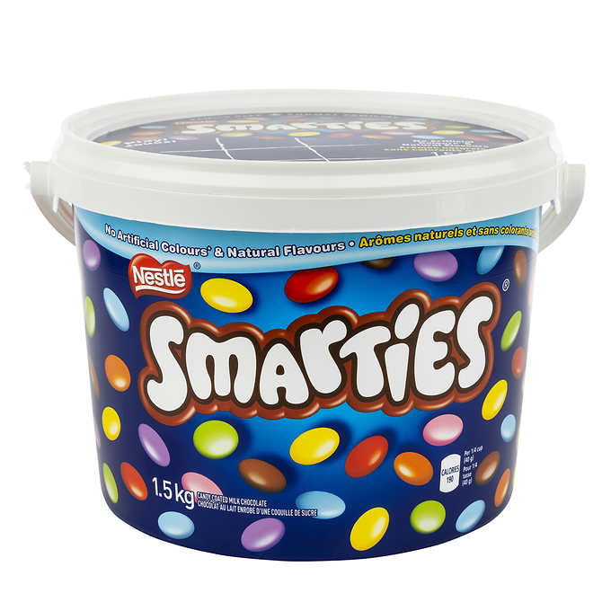 Nestle, Chocolate Smarties Tub, 1.5 kg/3.3lbs., {Imported from Canada}