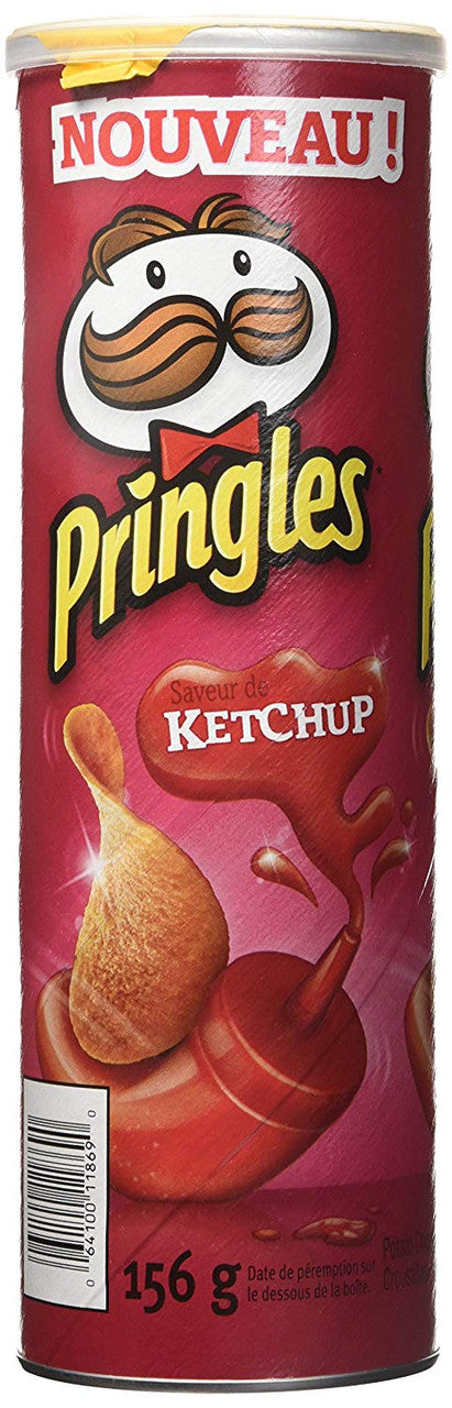 Pringles Potato Chips, Ketchup, 156g/5.5oz (14 Pack), {Imported from Canada}