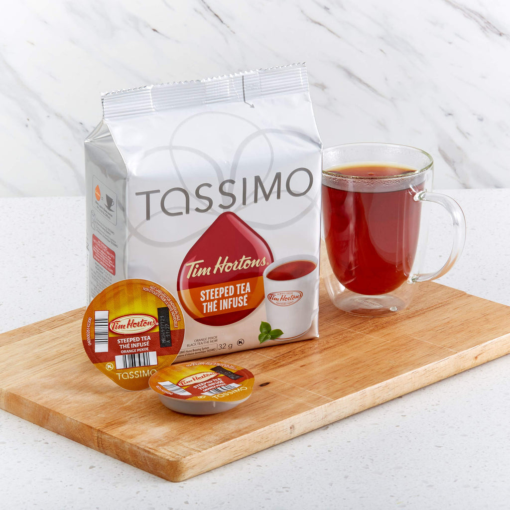 Tim Hortons Steeped Tea Tassimo Orange Pekoe Black Tea, 14 discs {Imported from Canada}