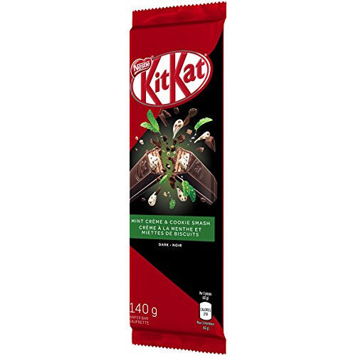Kit Kat Nestle Mint Creme & Cookie Smash Bar, 140g Bar {Imported from Canada}