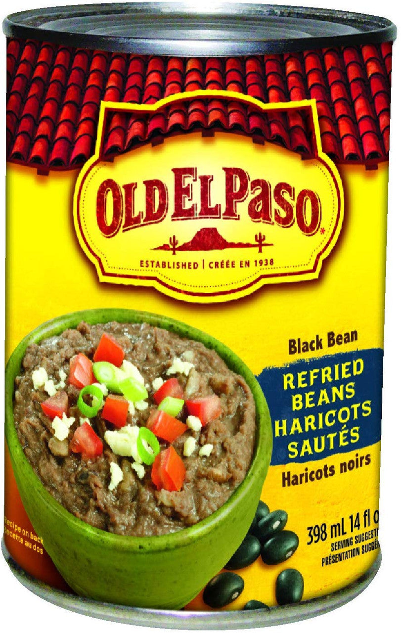 Old El Paso Refried Black Beans, 398ml/14 fl.oz. {Imported from Canada}