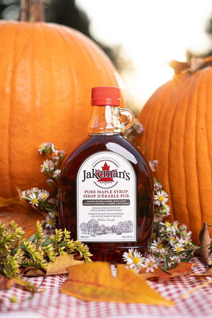 Jakeman's Pure Maple Syrup, Canada Grade A, Amber, 500mL/16.9 fl. oz., Jug {Imported from Canada}