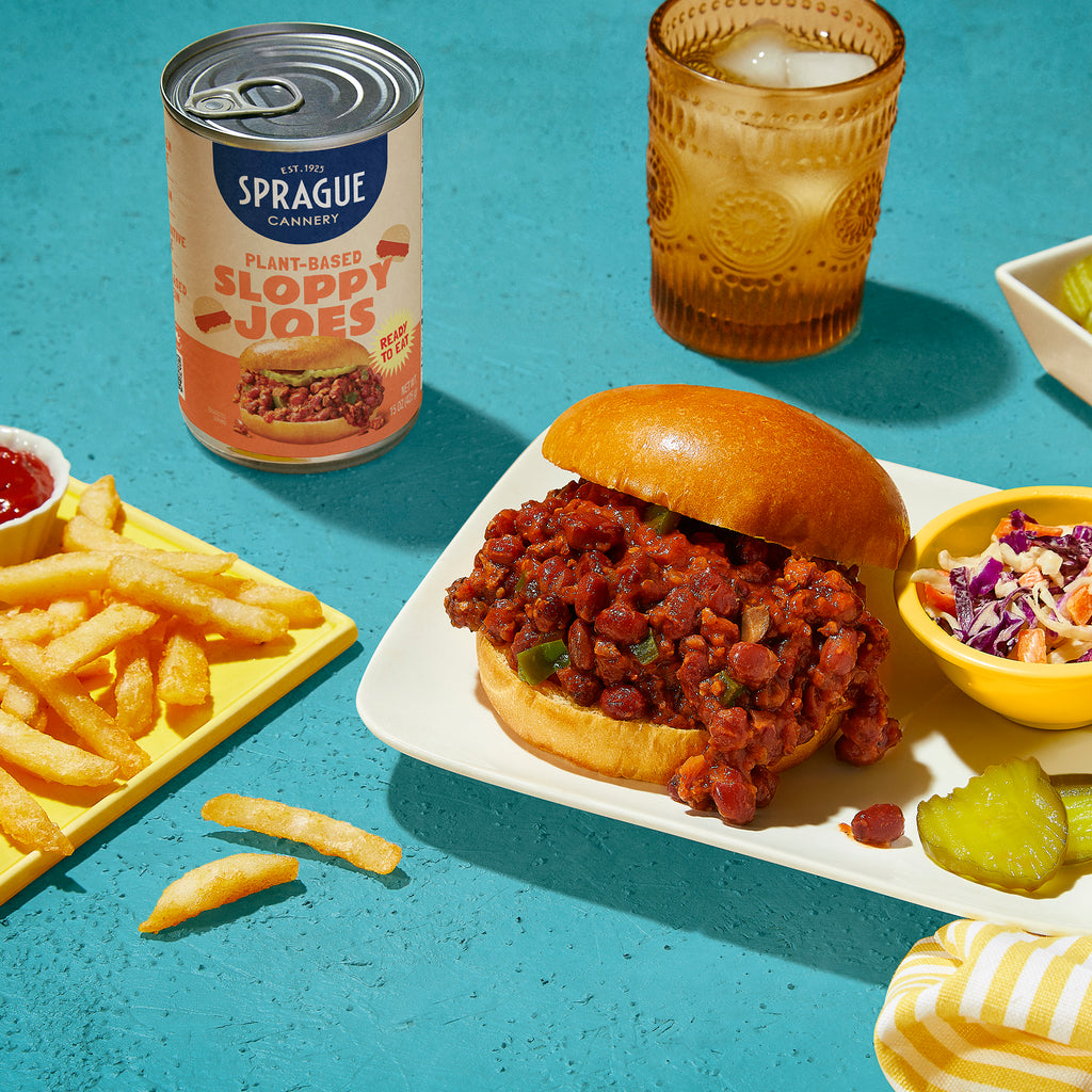 Sprague Cannery Plant-Based Sloppy Joes Chili, Ready to Eat, 398mL/14 fl. oz. Can {Imported from Canada}