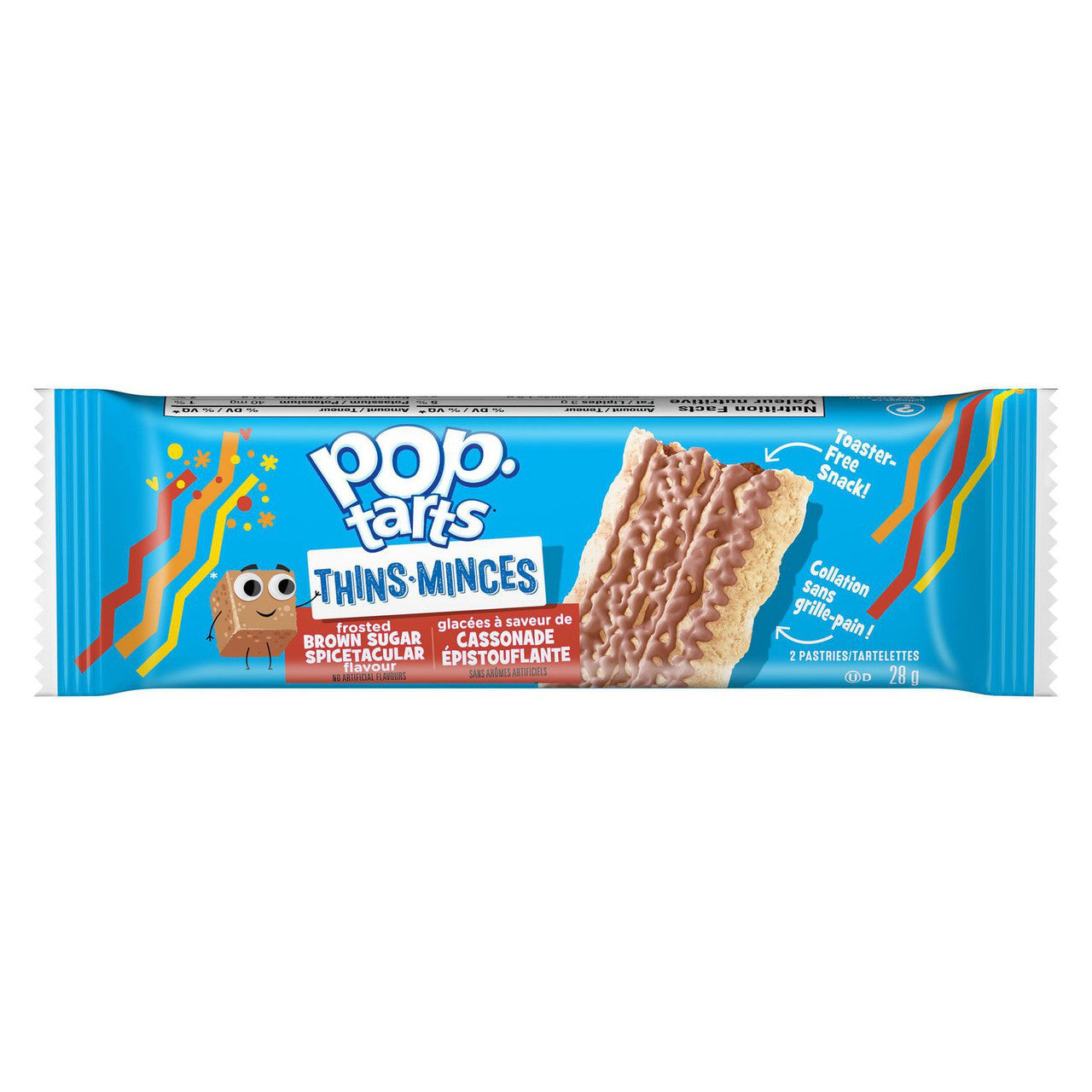 Pop-Tarts Thins, Frosted Brown Sugar flavour, 140g/4.9 oz., {Imported from Canada}