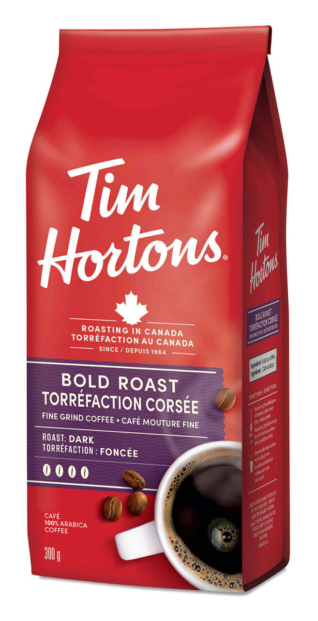 Tim Hortons, Bold Roast Coffee, 300g/10.6oz., {Imported from Canada}