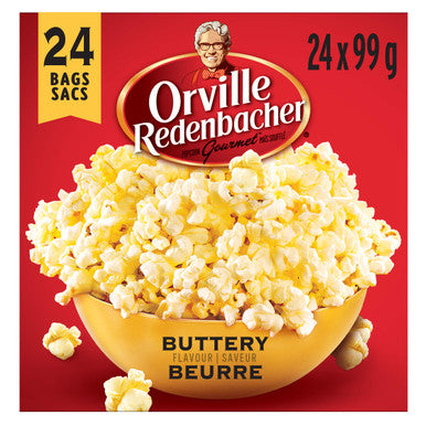 Orville Redenbacher Popcorn, Microwave Buttery (24pk. with 24 bags total) {Imported from Canada}