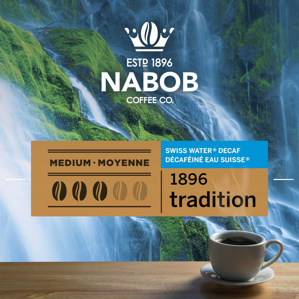 Nabob 1896 Tradition Ground Decaffeinated Coffee, 300g/10.6 oz. (Pack of 6) {Imported from Canada}