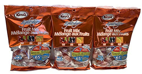 KERR'S NO Sugar Added Fruit Candy Mix - 3 x 90g PKG. {Imported from Canada}