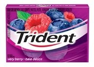 Trident Sugar-free Pellet Gum, 12ct /12pk, Very Berry {Imported from Canada}