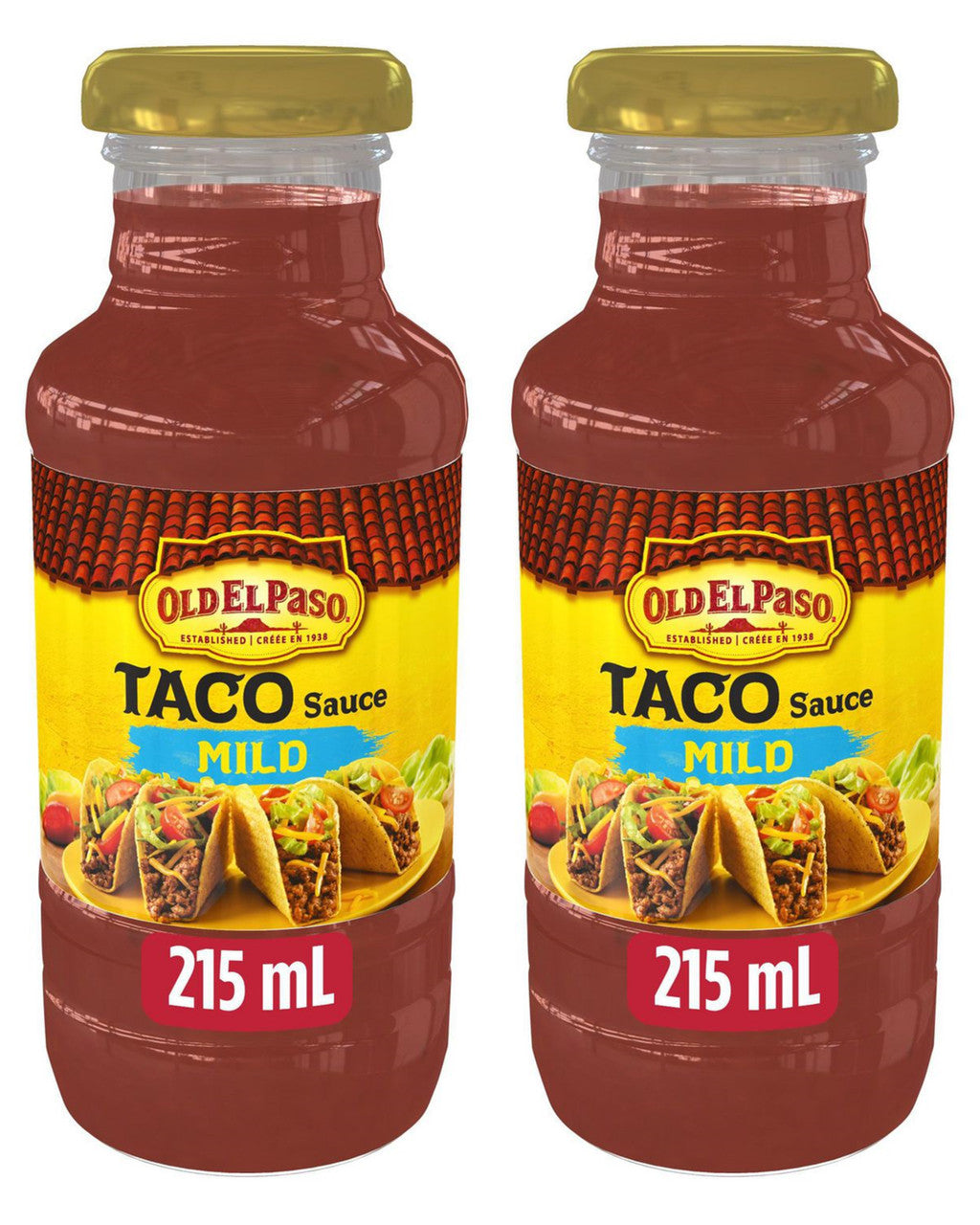 Old El Paso Taco Mild Sauce 215ml/7.3 fl. oz., (2 pack) {Imported from Canada}