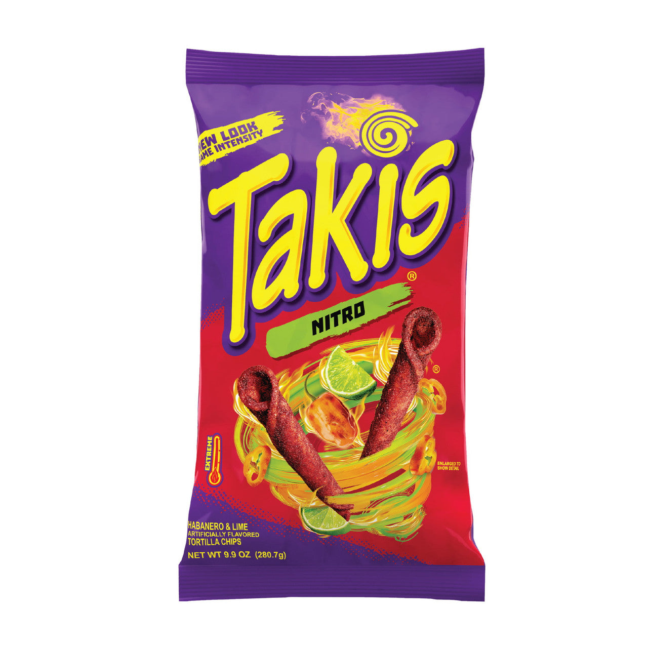 Takis Rolled Tortilla Chips, Nitro Flavor, 280g/9.9 oz. {Imported from Canada}