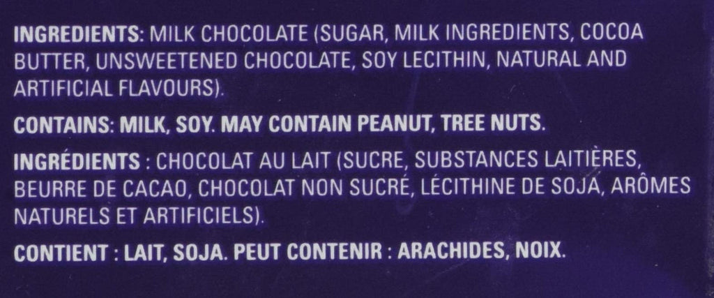 Cadbury Dairy Milk Chocolate Bar 200g/7oz. (Imported from Canada)