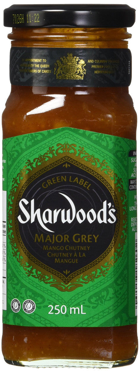 Sharwood's Major Grey Mango Chutney, 250mL/8.5 oz., {Imported from Canada}
