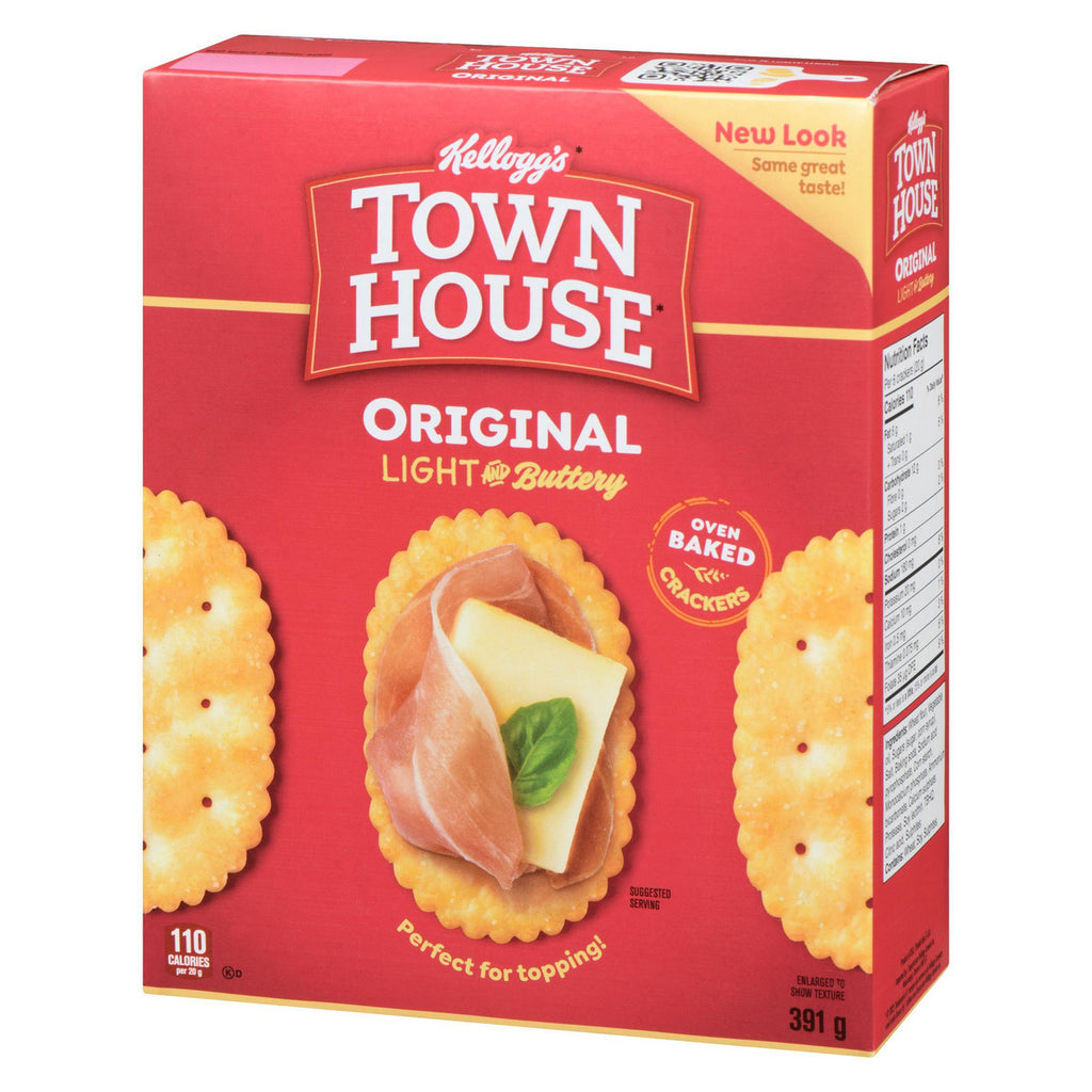 Kellogg's Town House Original Crackers, 391g/13.7 oz. Box  {Imported from Canada}