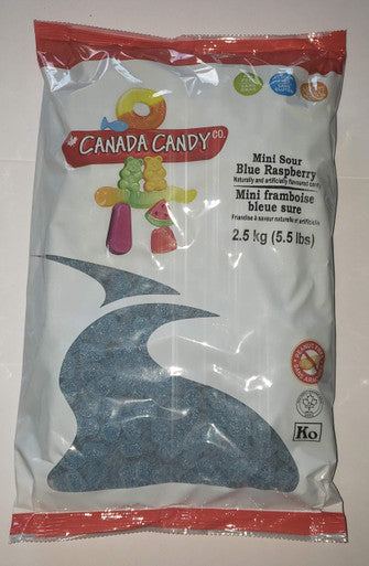 Canada Candy Mini Sour Blue Raspberry Gummies (2.5kg/5.5lbs) {Imported from Canada}