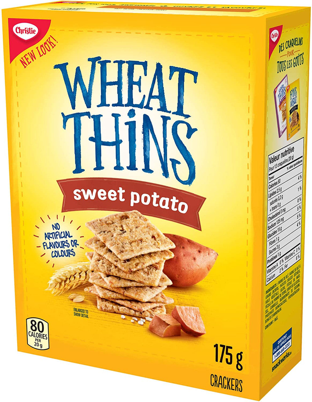 Christie Wheat Thins Sweet Potato Crackers, 175g/6.2 oz., Box, (Imported from Canada}
