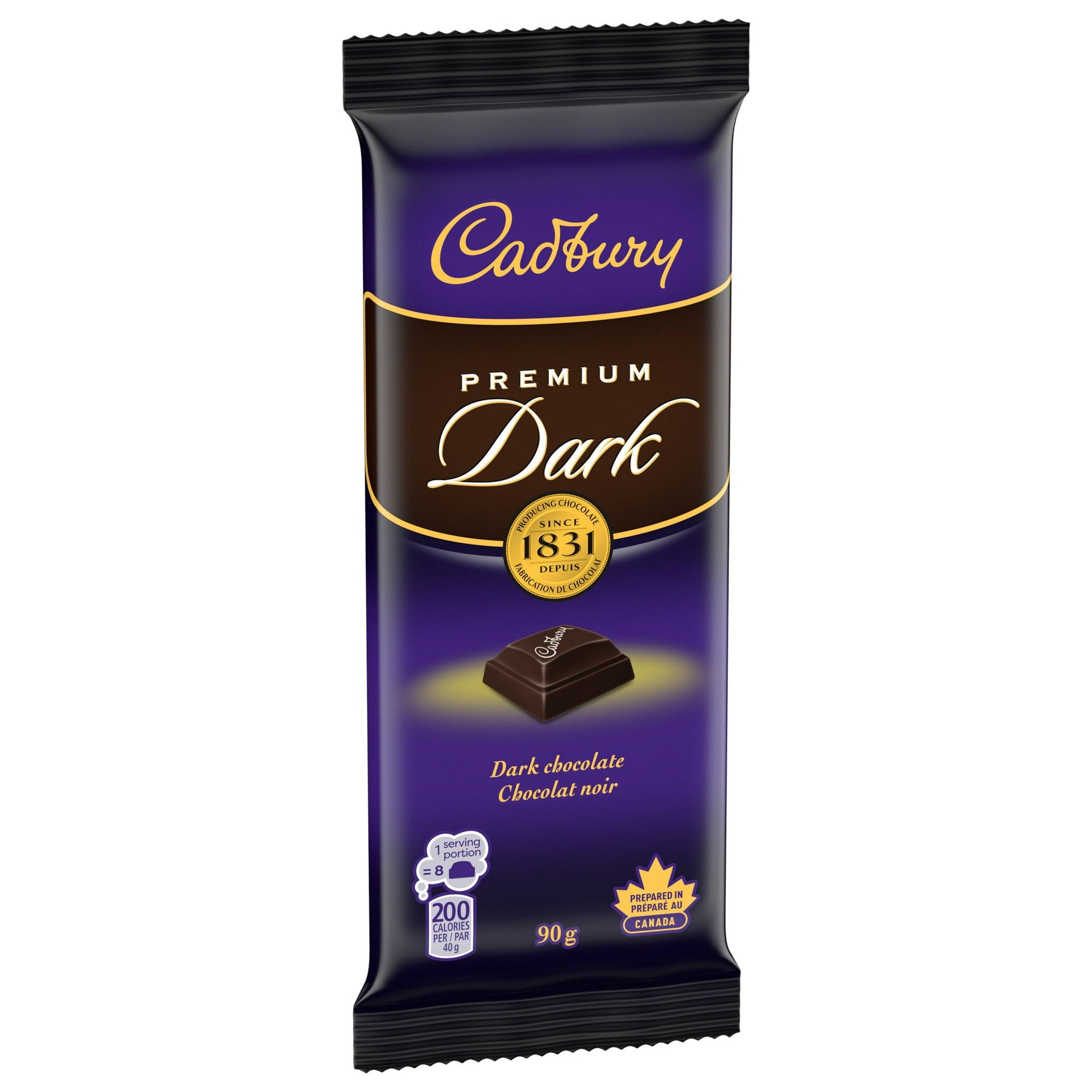 Cadbury Premium Dark Chocolate Bar, 90g/3.2 oz