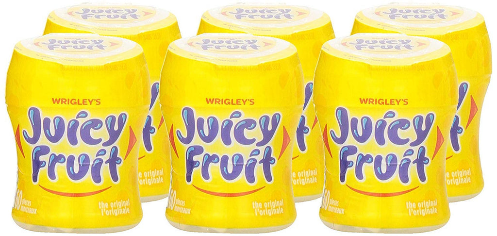 Juicy Fruit Sugar-Free Gum, Original, 6x60ct, 360 Pieces {Imported from Canada}