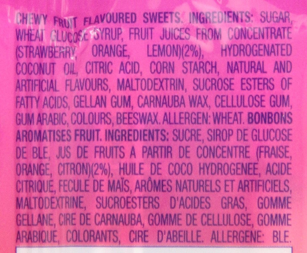 Mentos 4ct Fruit (37g / 1.3oz per pack) {Imported from Canada}