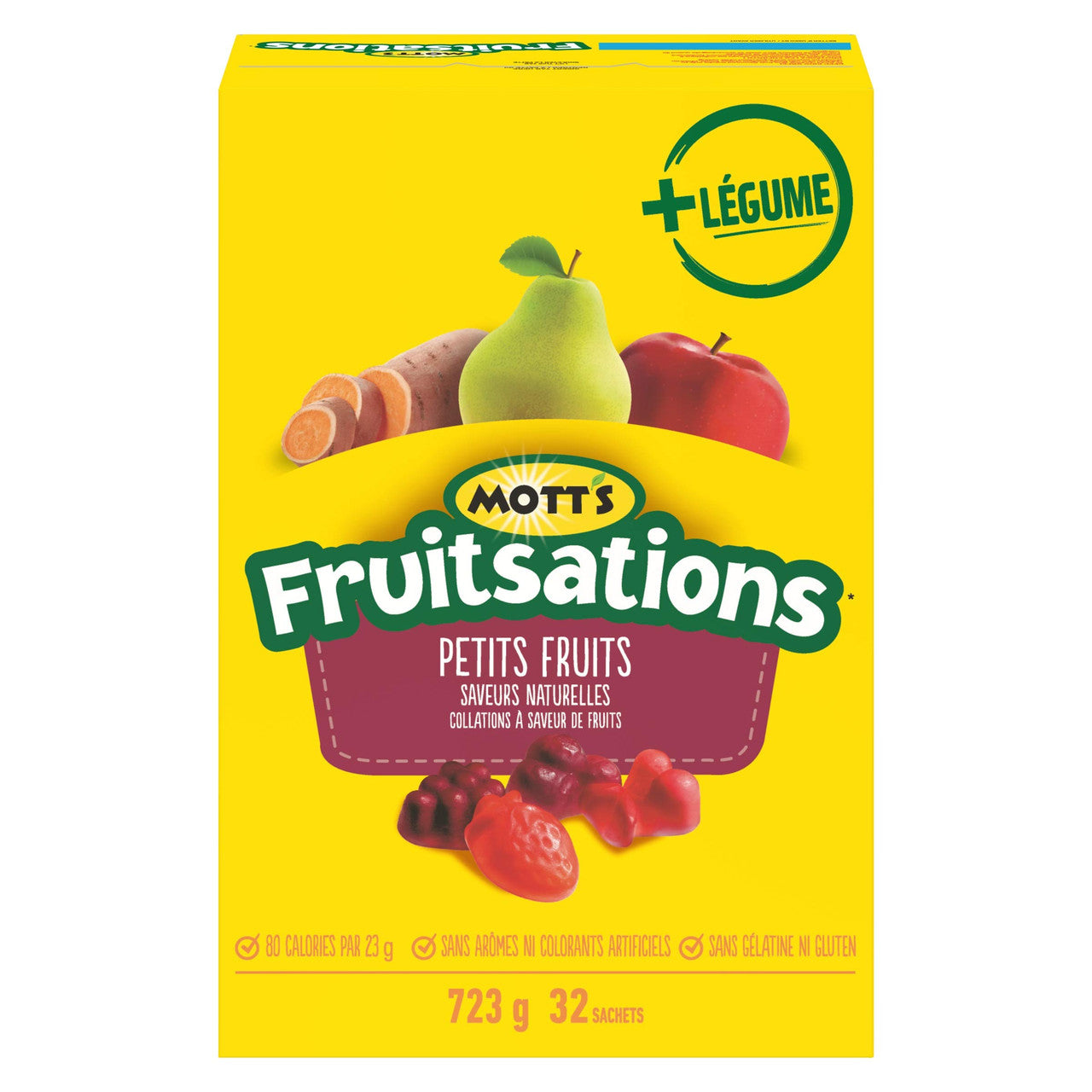 Mott's Fruitsations, Gluten Free Veggie Berry, 32ct, 723g/1.6lbs, {Imported from Canada}