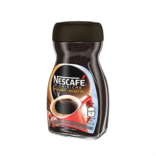 NESCAFE Rich Hazelnut, Instant Coffee, 100g Jar, {Imported from Canada}