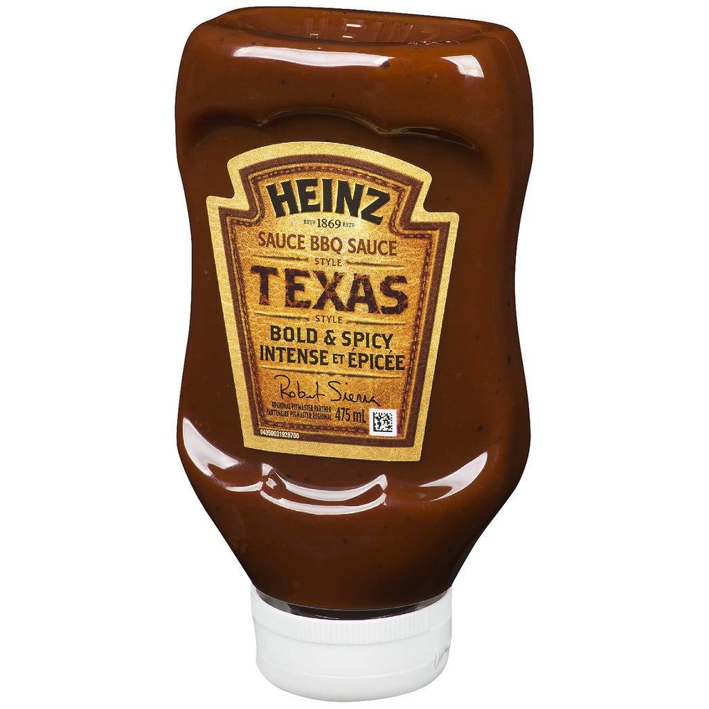 HEINZ Bold and Spicy Texas BBQ Sauce, 475ml/16.1 fl.oz., (Pack of 6), {Imported from Canada}