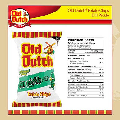 Old Dutch Dill Pickle - 40x40g {Imported from Canada}