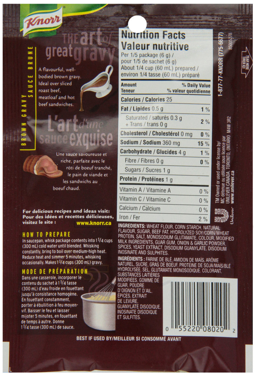 Knorr Classic Roast Gravy Mix, Brown, 30g/1.1oz  {Imported from Canada}