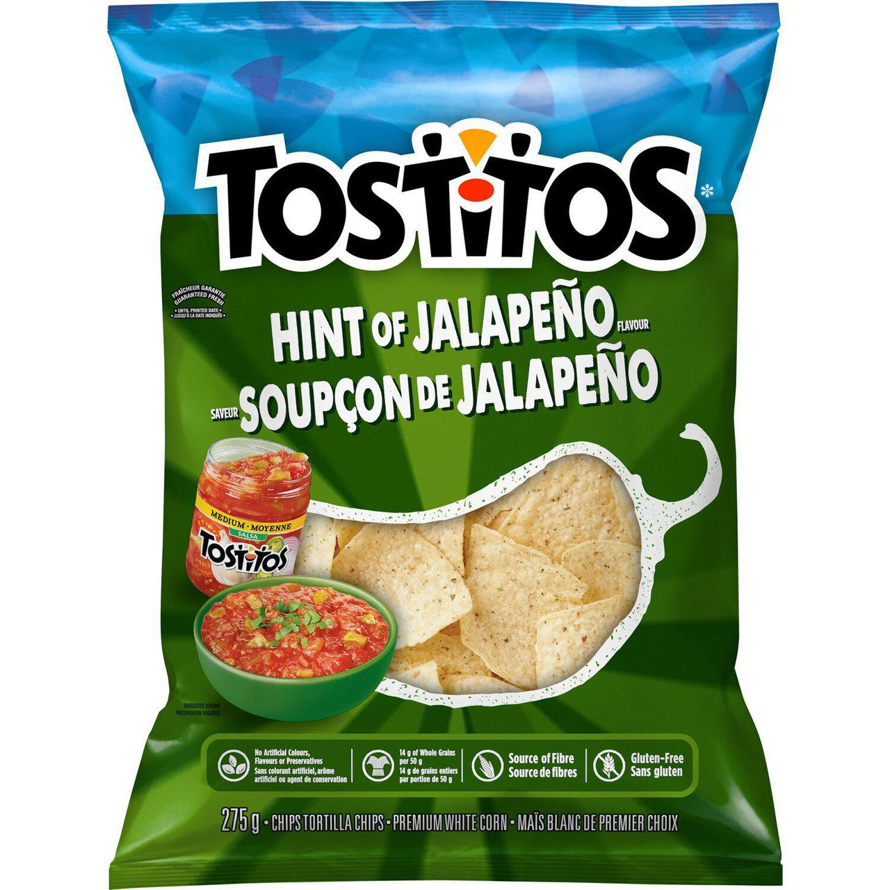 Tostitos Hint of Jalapeno Tortilla Chips 275g/9.7oz, 2-Pack {Imported from Canada}