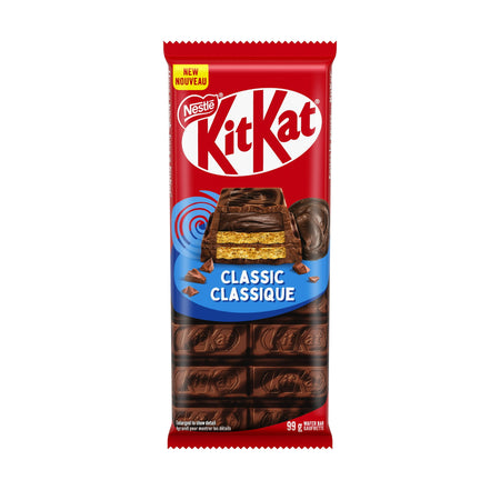 KitKat chocolate bar 99g packaging with Nestle logo on a white background