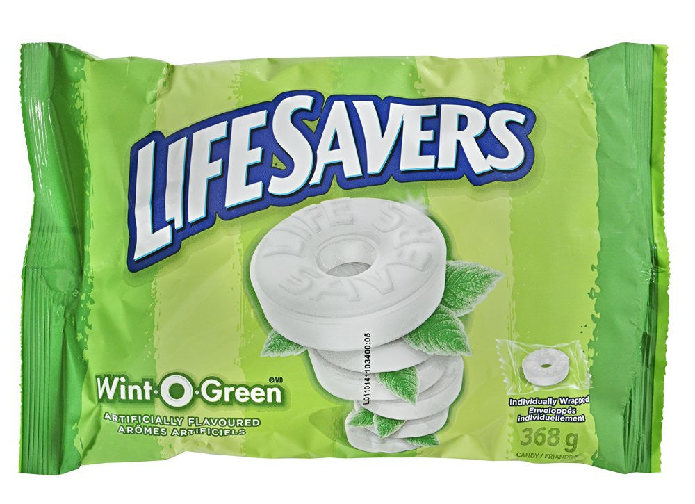 Life Savers Wint-O-Green, Laydown Bag, 368g/13oz.,  {Imported from Canada}