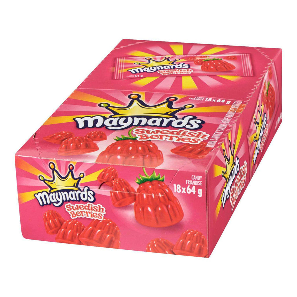 Maynards Swedish Berries Gummy Candy, 64g/2.2oz., 18 Pack {Imported from Canada}