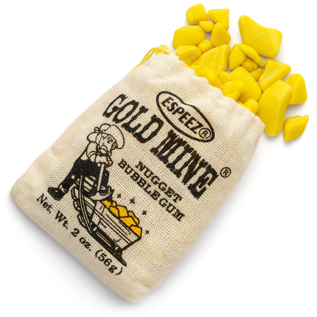 Espeez Gold Mine Nugget Bubble Gum, 12 units (56g), 672g, one bag of nugget gum.