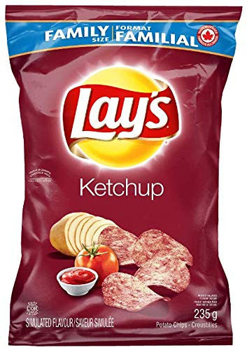 Lay's Potato Chips - Ketchup 255g/9 oz., Bag {Imported from Canada}