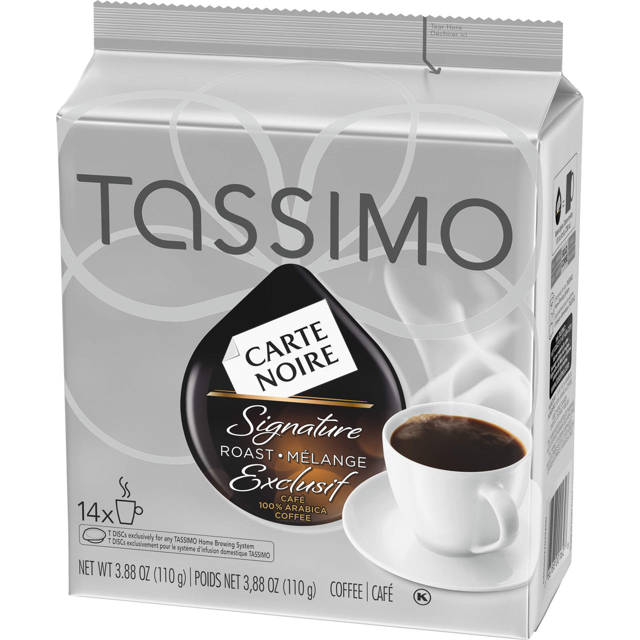 Tassimo Carte Noire Signature Roast Coffee, 70 T-Discs (5 Boxes of 14 T-Discs) {Imported from Canada}