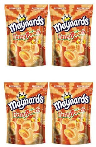 Maynards Fuzzy Peach Candy, 355g/12.5 oz. (4 Pack) - {Imported from Canada}