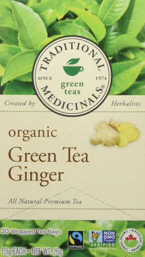 Traditional medicinals organic green tea ginger,  (20ct) {Imported from Canada}