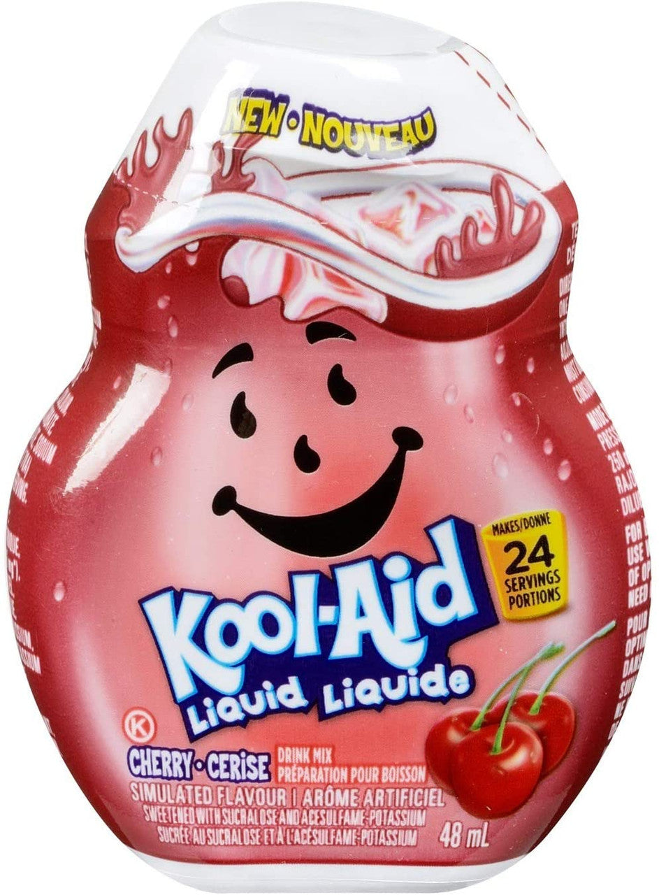 Kool-Aid Cherry Liquid Drink Mix, (48mL/1.6 fl.oz.), {Imported from Canada}