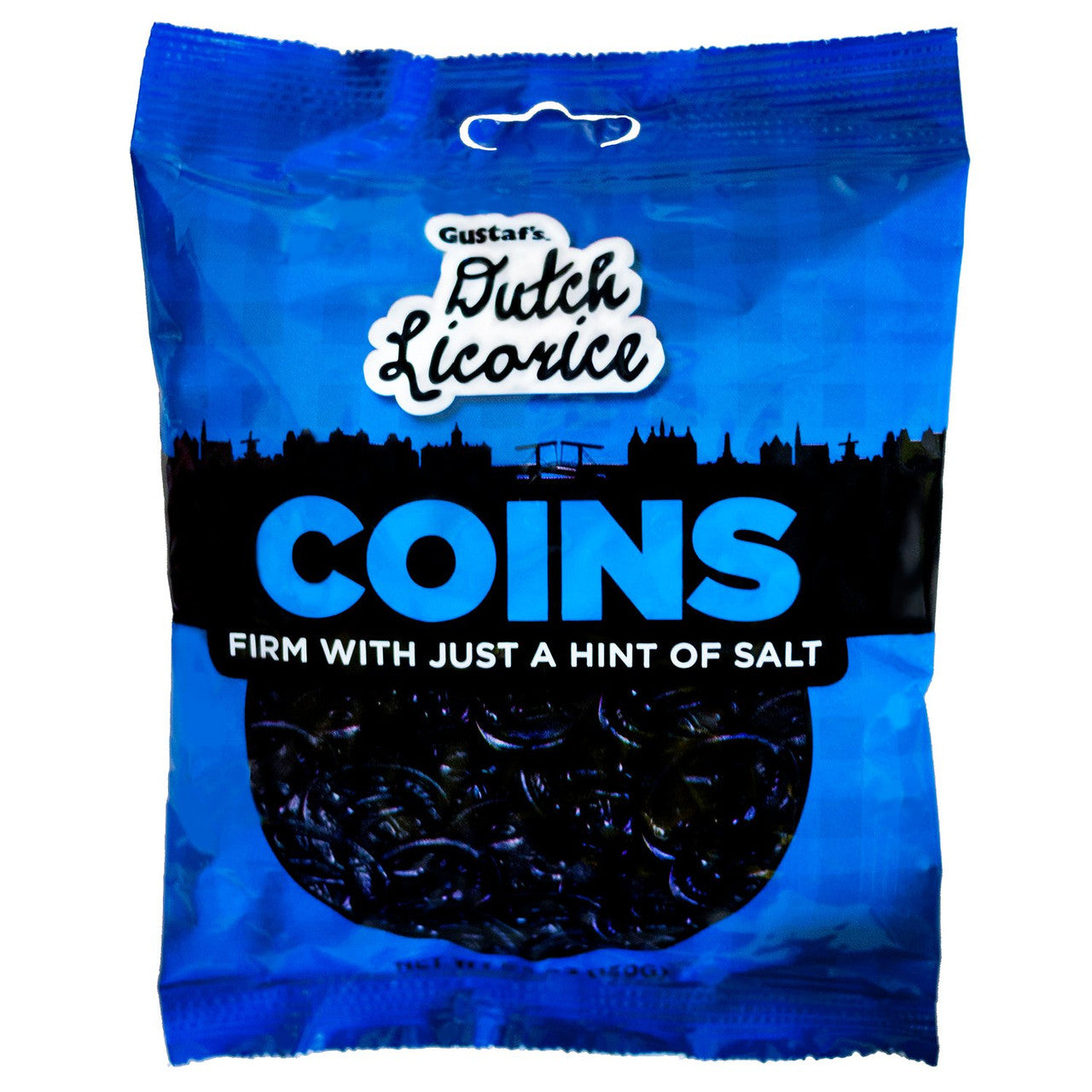Gustaf's Dutch Licorice Coins With Hint Of Salt, 150g/5.2 oz. (12pk) {Imported from Canada}