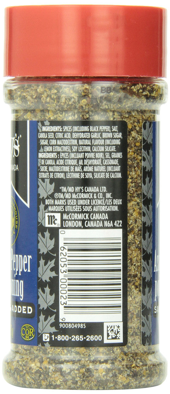 Hy's Lemon And Pepper, 125 Gram/4.40oz {Imported from Canada}