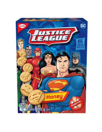 Christie, Justice League, Snack Packs, Honey Cookies, 180g/6.3oz., {Imported from Canada}