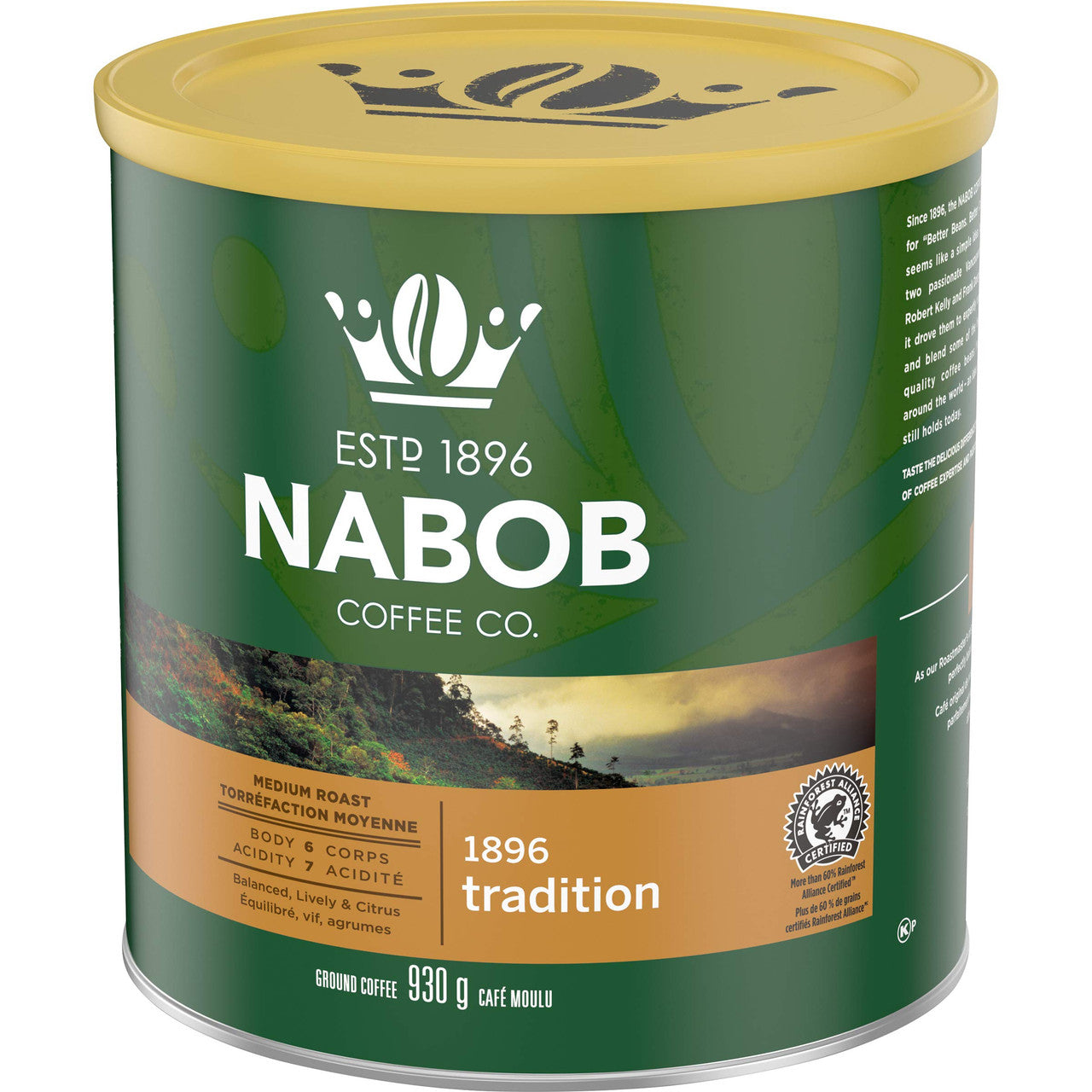 Nabob Traditional Fine Grind Ground Coffee, 930g/32.8 oz., (Pack of 6) {Imported from Canada}
