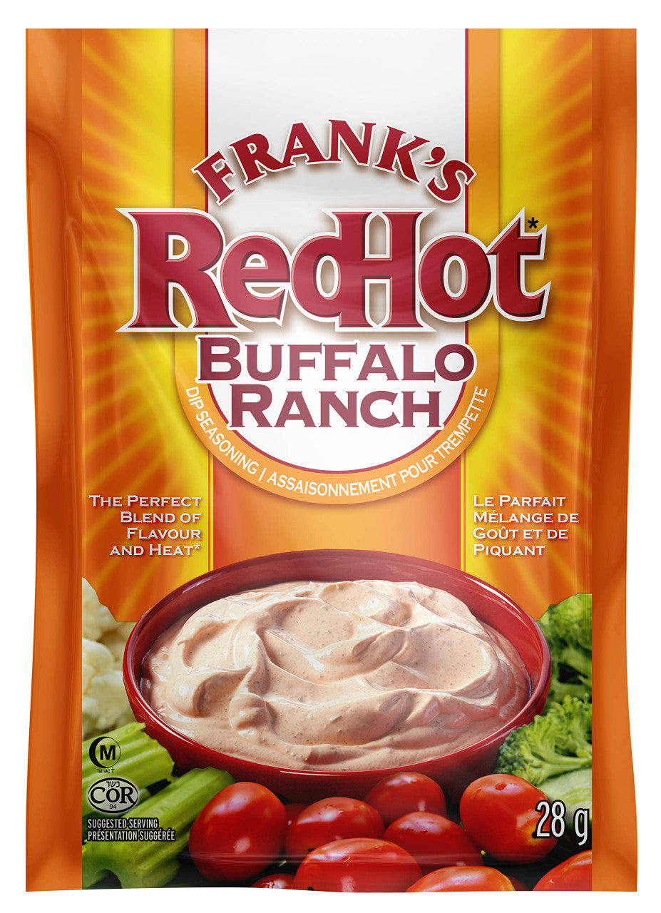Frank's RedHot, Buffalo Ranch Dip Seasoning, 28g/1oz., {Imported from Canada}
