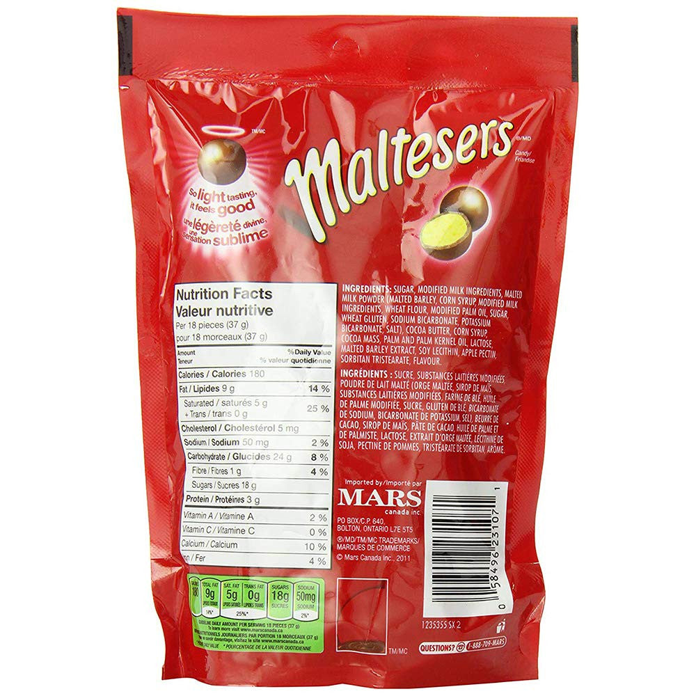 Maltesers Malt Chocolate Candy 165g/5.8oz, 3-Pack {Imported from Canada}