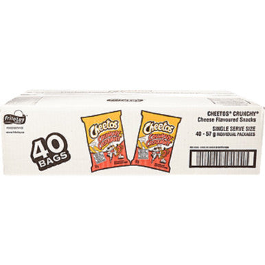 Cheetos Box of 40 Bags of Crunchy Snacks, Vending Chips (40x57g) {Canadian}