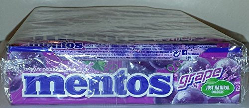 MENTOS Grape Flavor - 20 rolls x 37.5g/1.3oz.(Per Roll), {Imported from Canada}