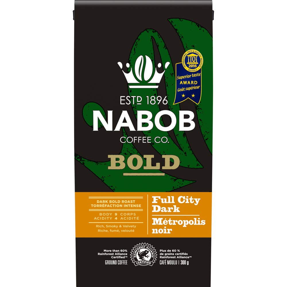 NABOB Full City Dark Coffee, 1800g 3.97lbs(6pk) {Imported from Canada}