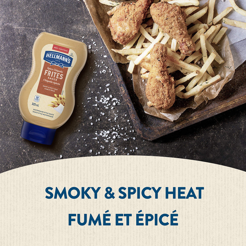 Hellmann's Spicy Chipotle Frites Mayo Style Sauce, 325ml/11 oz., {Imported from Canada}