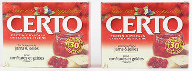 CERTO Pectin Crystals for Jams and Preserves, 57g/2oz., 2pk {Imported from Canada}