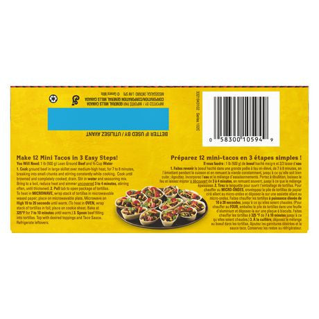 Old El Paso Mini Tortilla Bowl Appetizer Kit, 264g/9.3oz., {Imported from Canada}